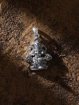 Chaturbhuja Lord Ganesha Sterling Silver Pendant