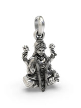 Goddess Lakshmi on Lotus Temple Sterling Silver Pendant