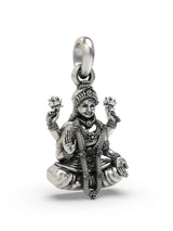 Goddess Lakshmi on Lotus Temple Sterling Silver Pendant