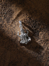 Goddess Lakshmi on Lotus Temple Sterling Silver Pendant
