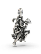 Lord Hanuman Sanjivani Mountain Vintage Silver Pendant