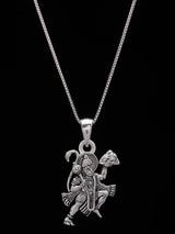 Lord Hanuman Sanjivani Mountain Vintage Silver Pendant