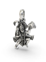 Lord Hanuman Sanjivani Mountain Vintage Silver Pendant