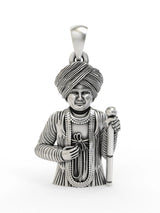 Jalaram Bapa Sterling Silver Pendant for Men and Women