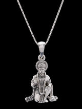 Blessing Hanuman Vintage Sterling Silver Pendant