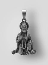 Blessing Hanuman Vintage Sterling Silver Pendant
