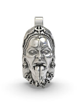 Goddess Kali Face Sterling Silver Pendant