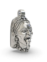 Goddess Kali Face Sterling Silver Pendant
