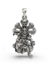 Lord Narasimha Avatar of Vishnu Sterling Silver Pendant