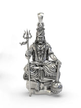 Lord Muneeswarar Sterling Silver Devotional Pendant