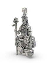 Lord Muneeswarar Sterling Silver Devotional Pendant