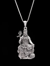 Lord Muneeswarar Sterling Silver Devotional Pendant