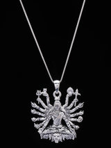 Fourteen Armed Lord Shiva Sterling Silver Pendant