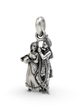 Krishna and Radha Fluting Scene Sterling Silver Pendant