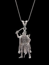 Madurai Veeran Folk Deity Sterling Silver Pendant
