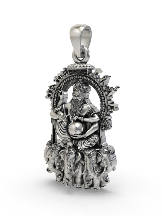 Vishvakarman Architect of the Devas Sterling Silver Pendant