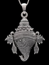 Vishnu Shankh Sterling Silver Pendant
