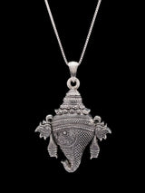 Vishnu Shankh Sterling Silver Pendant