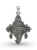 Vishnu Shankh Sterling Silver Pendant