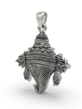 Vishnu Shankh Sterling Silver Pendant