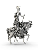 Ramdev Pir Baba Devotional Sterling Silver Pendant