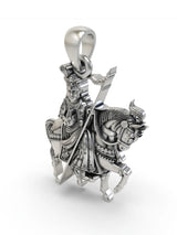 Ramdev Pir Baba Devotional Sterling Silver Pendant