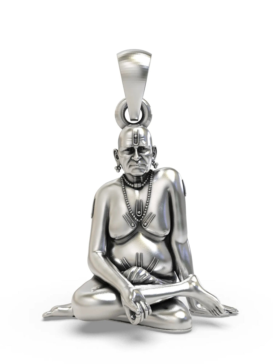 Shri Swami Samarth Vintage Sterling Silver Pendant