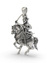 Veer Tejaji Folk Deity Sterling Silver Pendant