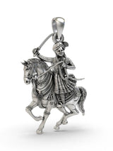 Veer Tejaji Folk Deity Sterling Silver Pendant