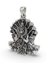 Lord Narasimha Fourth Avatar of Vishnu Silver Pendant