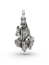 Shirdi Sai Baba Polished Sterling Silver Pendant