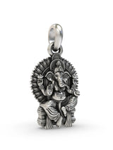 Seated Ganesha Blessing Vintage Sterling Silver Pendant
