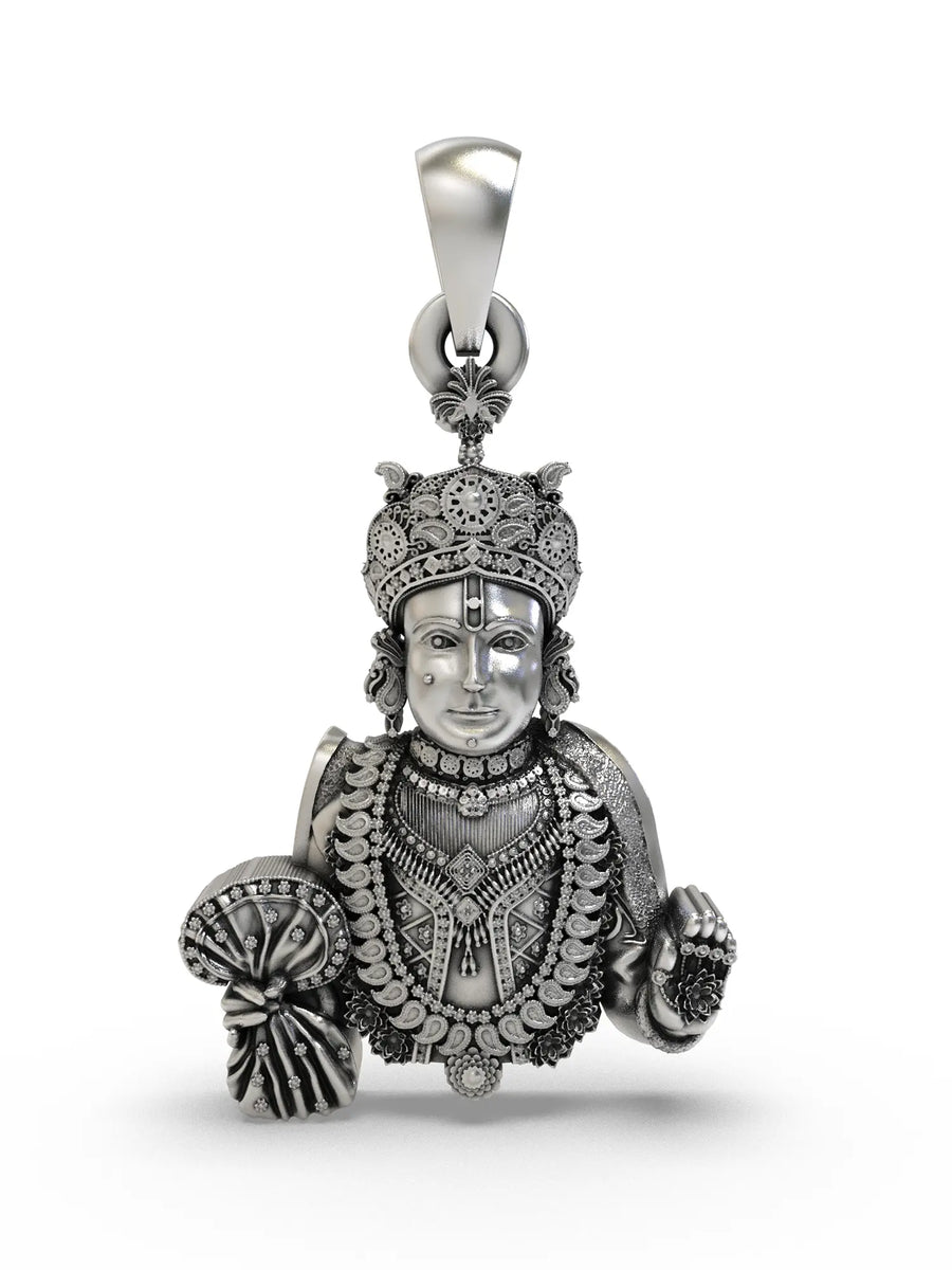 Swaminarayan Sterling Silver Pendant