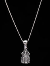 Seated Ganesha Vintage Polish Sterling Silver Pendant