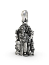 Seated Ganesha Vintage Polish Sterling Silver Pendant
