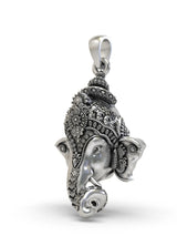Lord Ganesha Face Sterling Silver Pendant