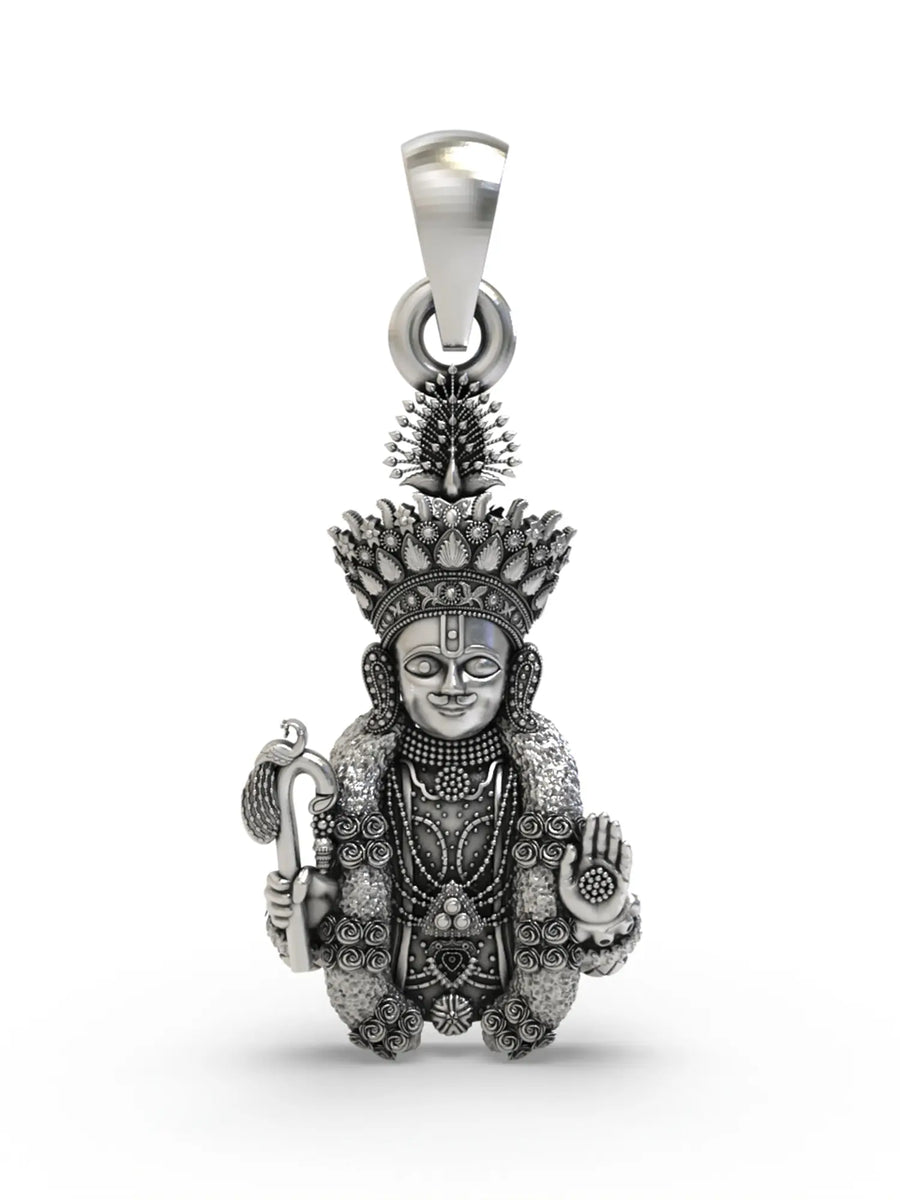 Hari Krishna Maharaj Sterling Silver Pendant