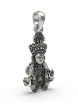 Hari Krishna Maharaj Sterling Silver Pendant