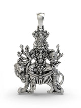 Goddess Pratyangira Sterling Silver Pendant
