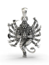 Lord Narasimha Avatar of Vishnu Sterling Silver Pendant