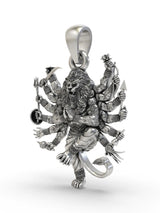 Lord Narasimha Avatar of Vishnu Sterling Silver Pendant