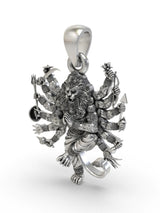 Lord Narasimha Avatar of Vishnu Sterling Silver Pendant