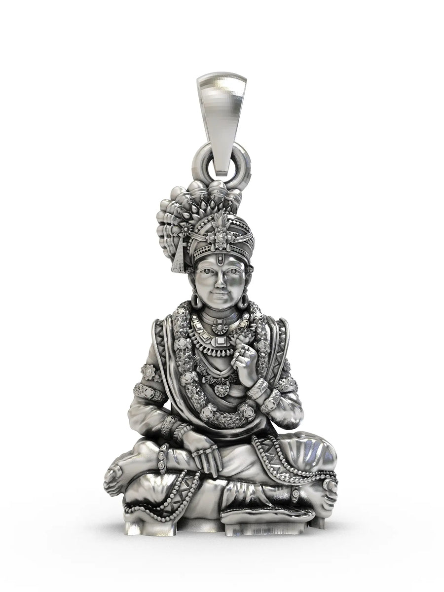 Swaminarayan Deity Sterling Silver Pendant