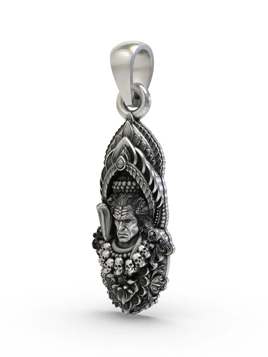 Mahadev Lord Shiva Sterling Silver Pendant