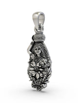 Radha Rani with Matki Sterling Silver Pendant