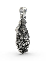 Radha Rani with Matki Sterling Silver Pendant