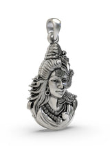 Ardhanarishvara Shiva Shakti Sterling Silver Pendant