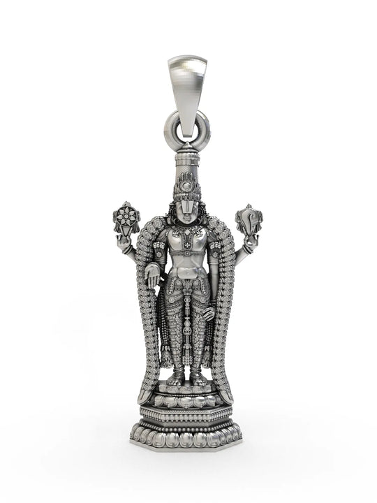 Lord Venkateswara Sterling Silver Pendant