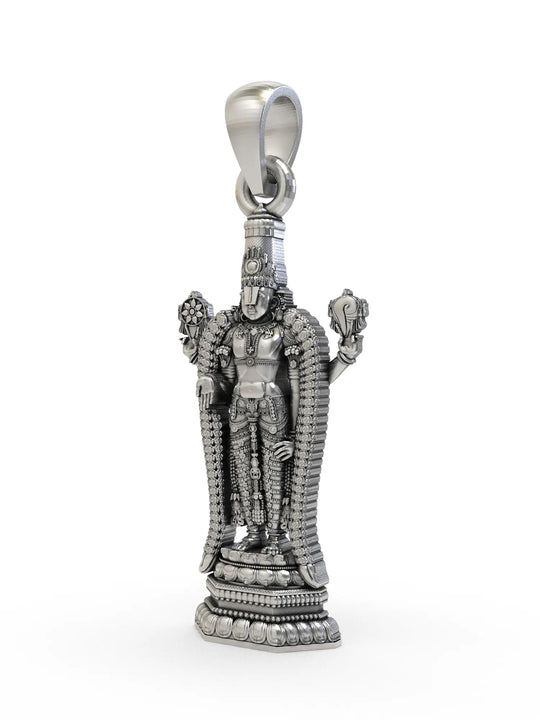 Lord Venkateswara Sterling Silver Pendant