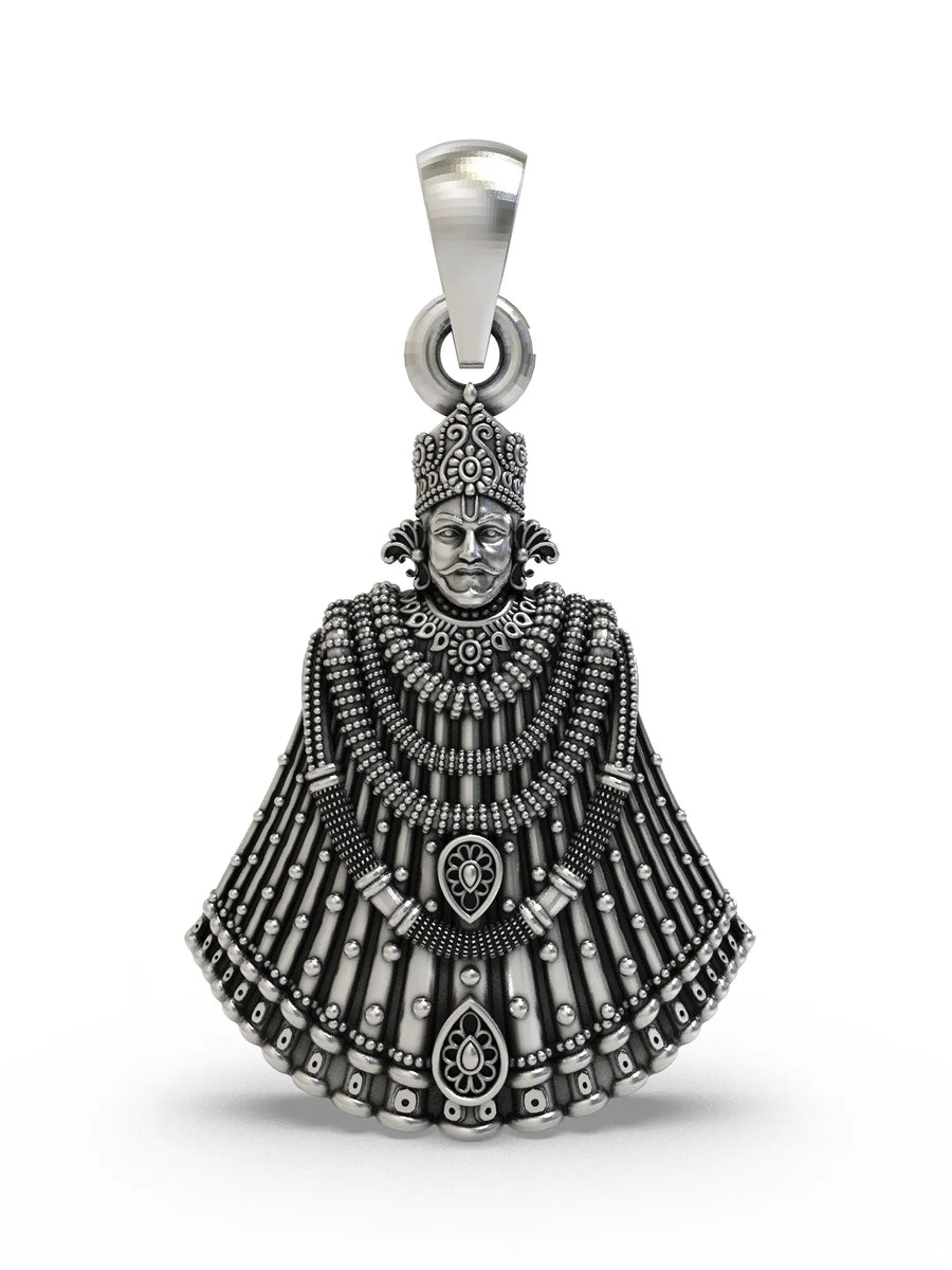 Khatu Shyam Baba Vintage Polish Sterling Silver Pendant